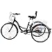 Ridgeyard 26” 7-Speed Adult Tricycle Aluminum Frame 3 Wheeled Cruise Trike Bike with Shopping Basket (Black)thumb 1