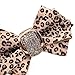 Lychee Leopard Print Bowknot Shoe Clip Buckle Removable High-heel Decor Wedding