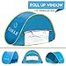 Tamar Baby Beach Tent: Toddlers and Tots Blue Pop-Up Sun Shelter with mini Pool and Detachable Shade, Lightweight, 50 SPF UV Protection with Carry Bag and A Bonus Baby Swimming Ring