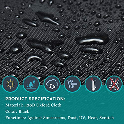 WES Classic Black Waterproof Heavy Duty Log Splitter Cover, Size：（83