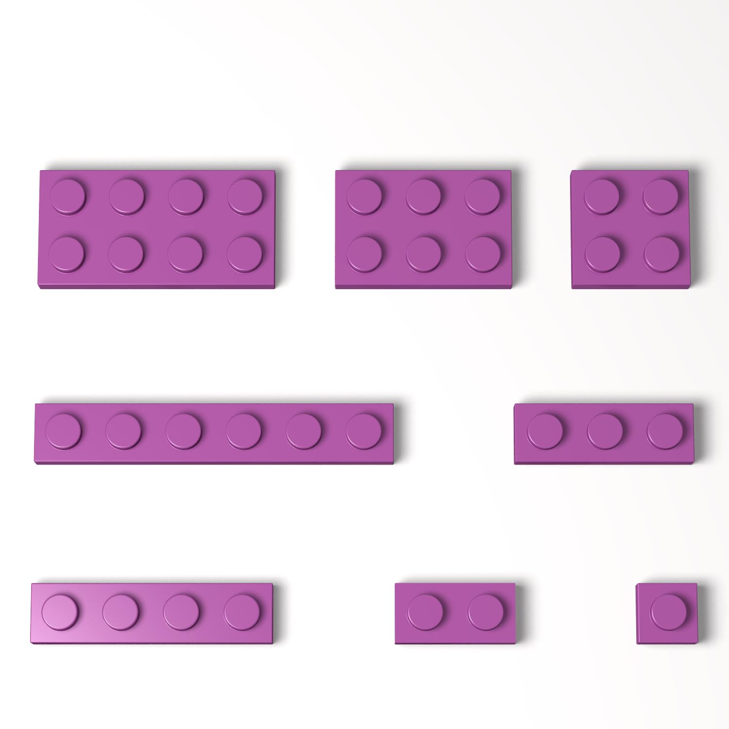 Photo 1 of 100 Pieces Classic Building Plate Assortment Pack, 8 Sizes Small Baseplates Multipacks, Compatible with Lego Parts and Pieces, Small Plate for Building(Color:Pink)