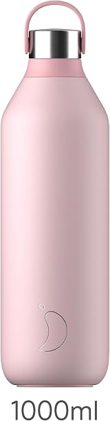 Chilly's Series 2 1000ml Vacuum Insulated Bottle Blush Pink Carry Loop view 2