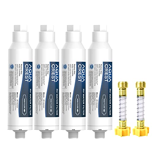 AQUA CREST RV Water Filter, RV Inline Hose Water Filter, Garden And