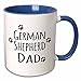 3dRose German Shepherd Dog Dad Mug, 11 oz, Brown