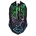ShiRui N6 Wireless Rechargeable Gaming Mouse, Colorful Breathing LED Mouse With Adjustable 1600DPI, 7 Buttons for Mac,Windows XP/Vista/Win7 (Black)