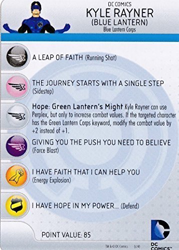 Heroclix DC War of Light #031a Kyle Rayner (Blue Lantern) Figure Complete with Character Card by WizKids