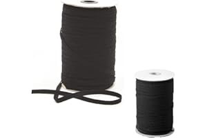 Loopunk Flat Elastic Band,100Yards Flat Stretch Elastic Cord,Bands Elastic Rope Heavy Stretch Elastic Spool Knit for for Sewi