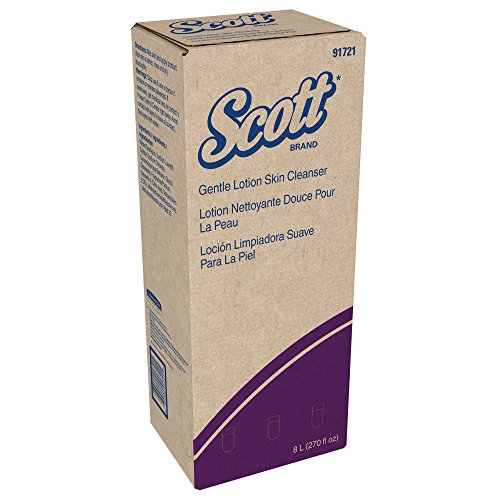 Scott Gentle Lotion Skin Cleanser (91721), Pink Bulk Hand Soap, Floral Scent, 8.0L, 2 Units / Case