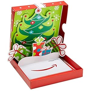 Amazon.de Geschenkkarte in Geschenkbox (Weihnachtsbaum Pop-Up)