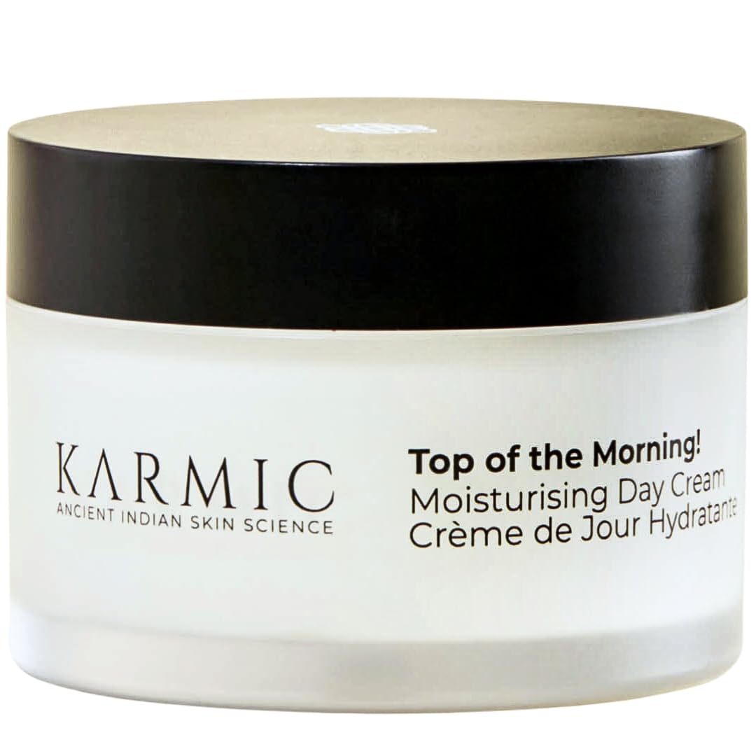 Karmic Skin Face Cream with SPF | Hydrating Moisturiser with Zinc Oxide | Protects from UVA/UVB Rays, Blue Light, Pollution & Environmental Damage | Matte Finish Primer for Makeup, Daily Use | 50g