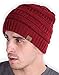 Tough Headwear Womens Winter Hat - Warm Chunky Cable Knit Beanies - Winter Beanie Hats for Women Cold Weather - Beanies Women Maroon