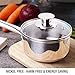 HOMI CHEF Mirror Polished NICKEL FREE Stainless Steel 1 QT(Quart) Sauce Pan with Lid (No Toxic Non Stick Coating, 5.5 Inch) - Mini Saucepan Cookware - Sauce Pot Handy Pot - Small Cooking Pot
