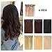 Clip in Hair Extensions Remy Human Hair for Women - Silky Straight Human Hair Clip in Extensions 4pieces Bleach Blonde #613 Color, 14 Inch (50 Gram)