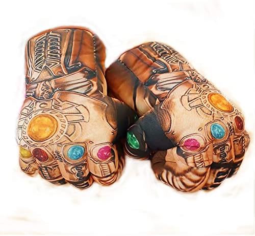 XZPP Kids Boxing Gloves, 1 Pair The Hulk Thanos Smash Hands Fists Big Soft Plush Costume Cosplay Superhero Toys Training Gloves for Children Kids, Teens, Girls Boys Birthday (Green)