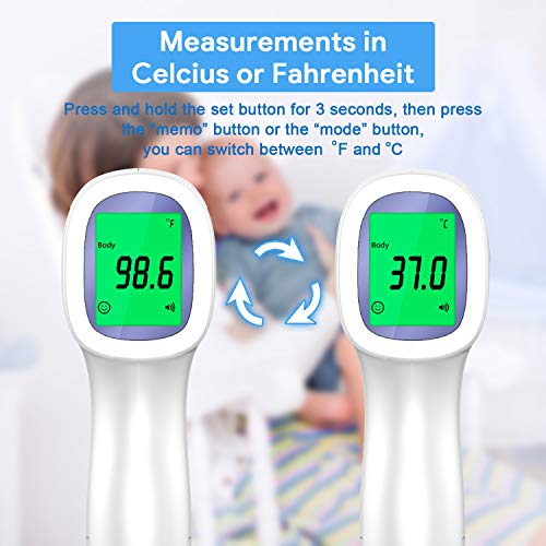 Non Contact Forehead Digital Thermometer for Adults and Kids, Medical