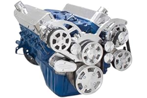 CVF RACING All Inclusive Serpentine Kit for Ford 351C Cleveland Engines; AC, PS, ALT