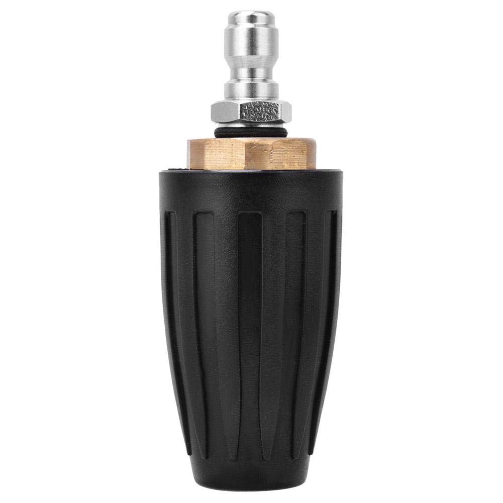 Marhynchus High Pressure Washer Nozzle, 3600PSI, 1/4 Inch Quick Connector, Adjustable Rotating Turbo, Brass, Ceramic, Rubber