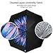BAGAIL Double Layer Inverted Umbrellas Reverse Folding Umbrella Windproof UV Protection Big Straight Umbrella for Car Rain Outdoor with C-Shaped Handle Rain Bow