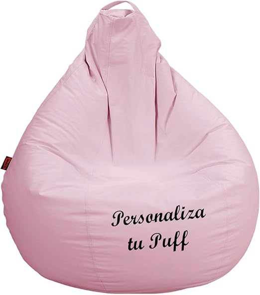 loconfort Puff Pera Personalizado con TU Nombre, Poli Piel Beig ...