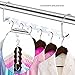 Mishen Magical Space- Saving Chrome Hangers Hook Rack Clothing Organiser, Save Space for Wardrobe, Stainless Steel - Set of 6