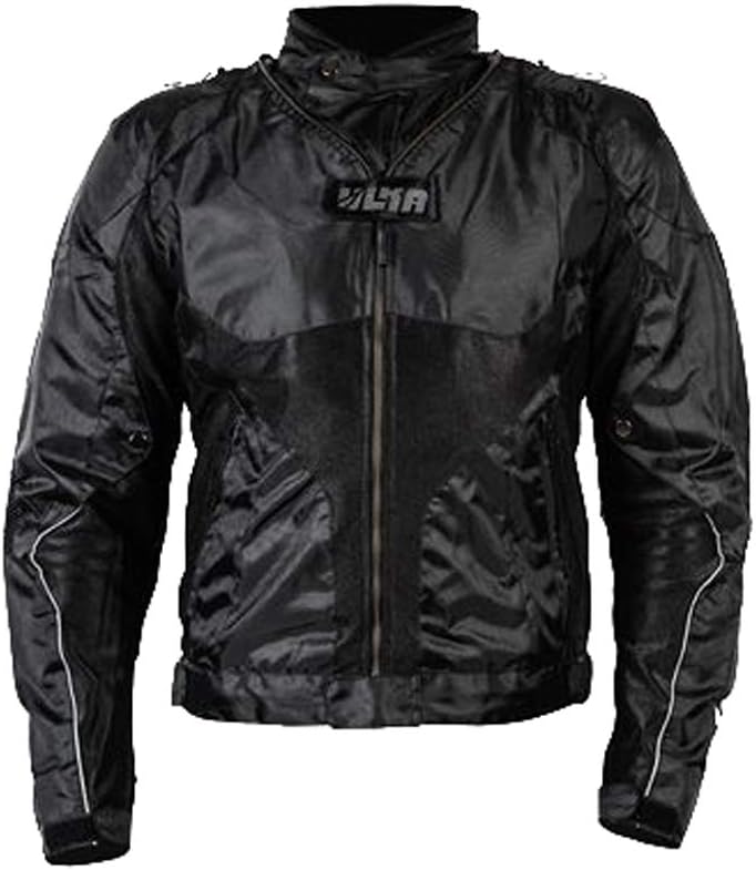 Ulka Gear Polyester Men's Summer Motorcycle Riding Jacket Convertable To Backpack - Ulka Gear Hakkit Lite (Black, Large)