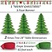Christmas Party Tableware & Decorations - 32 Guests - Santa Dinner Plates and Napkins, Red Cups, Green Tablecloths, 3 Tree Centerpieces, Red and Green Crepe Streamers, MERRY CHRISTMAS banner