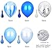 Blue & Silver Confetti Balloons Agate Marble Stripe Assorted Colors Party Balloon [12 Inch, Pack of 20] Metallic Latex Balloons for Baby Shower Birthday Wedding NYE Party Decoration Supply - Blue Set
