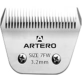 Artero #7WF Wide A5 Clipper Blade 1/8 in (3.2 mm) for Dog Clippers | Steel Cutter, Full Tooth Finish, Faster Short Body Trims, Fits Andis, Oster, Moser, Heiniger, Aesculap Fav5