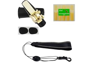 Alto Saxophone Mouthpiece Kit and 10pcs 2.5 Sax Reeds,Strap