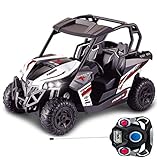 Haktoys HAK136 1:14 Scale RC Racing Cross Country Side-by-Side UTV Utility Vehicle with LED Lights (Color May Vary) | Great Gift Radio Control Rechargeable Car Toy for Kids & ATV Enthusiasts