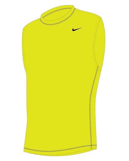 Amazon Nikeメンズソリッドノースリーブラッシュガードmボルト