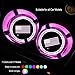 BALMOST LED Car Cup Holder Pad Lights, Luminescent Cup Mat, Bottle Drinks Coaster with 7 Colors Changing USB Charging Mat, Interior Atmosphere Lamp Decoration Light for Car