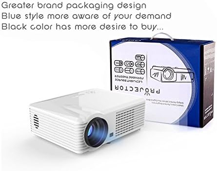 Best home cinema Projector android LED Projector WIFI+Bluetooth 2500 lumens Projector smart wifi LED Projector Support 1080P Dual HDMI Education Multimedia Player for Home Cinema White