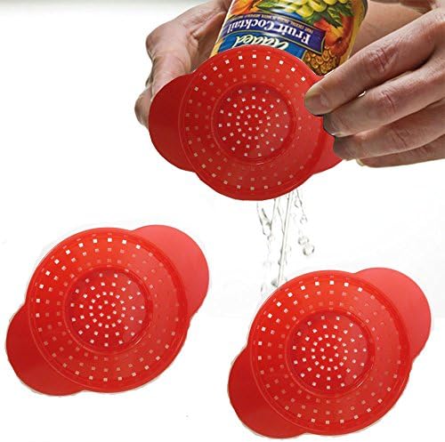 3 Pc Can Colander Strainer Drains Food Tuna Veggie Dishwasher Safe Kitchen Tool