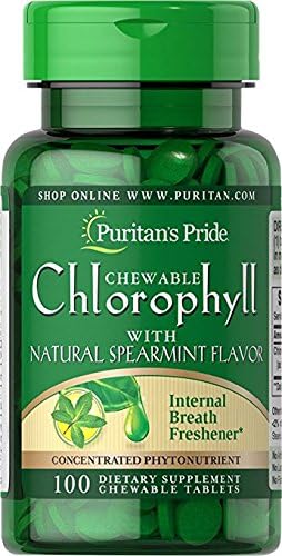 puritan's pride Chewable Chlorophyll with Natural Spearmint Flavor 100 tablets