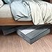 Lifewit Set of 2 Jumbo Nonwoven Fabric Underbed Storage Bags with Clear Window for Comforters, Blanket, Clothes, Grey