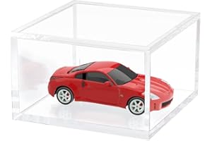 AITEE Decorative Acrylic Box with Lid, Clear Cube Display Case, Multi-Purpose Box Square Container for Holding Staples, Highlighters, Adhesive Tape, Paper Clips, Stamps, Display in Home (Large)