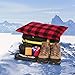 REDCAMP Small Camping Pillow Lightweight and Compressible, 1PC Flannel Travel Pillow with Removable Pillow Cover (Red and Black Plaid)
