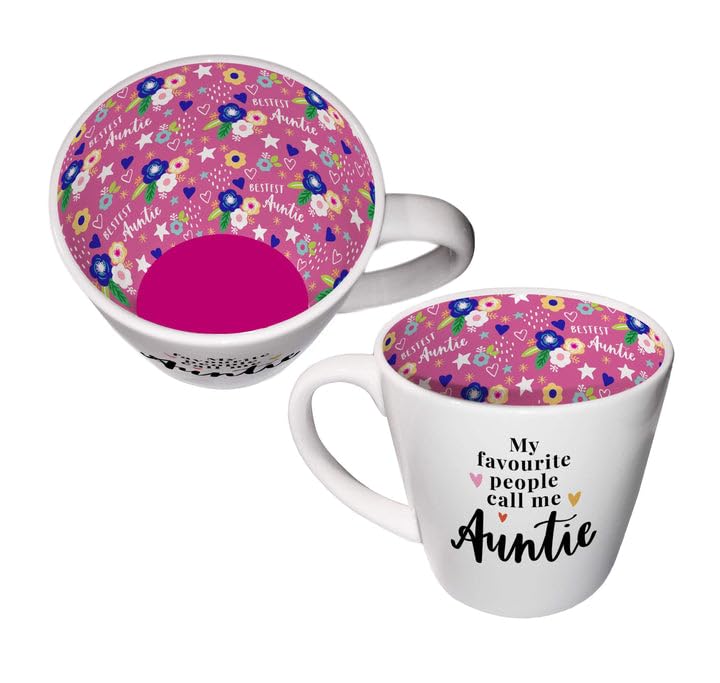 Inside Out My Favourite People Call Me Auntie Mug with Gift Box