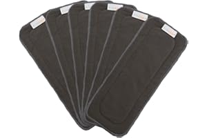 ALVABABY Reusable 5 Layers 6 Pack Inserts for Baby Cloth Diaper and Cloth Diapers Covers 6ZTN