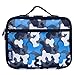 Wildkin Kids Insulated Lunch Box – Durable and Reusable for School & Travel - Blue Camo