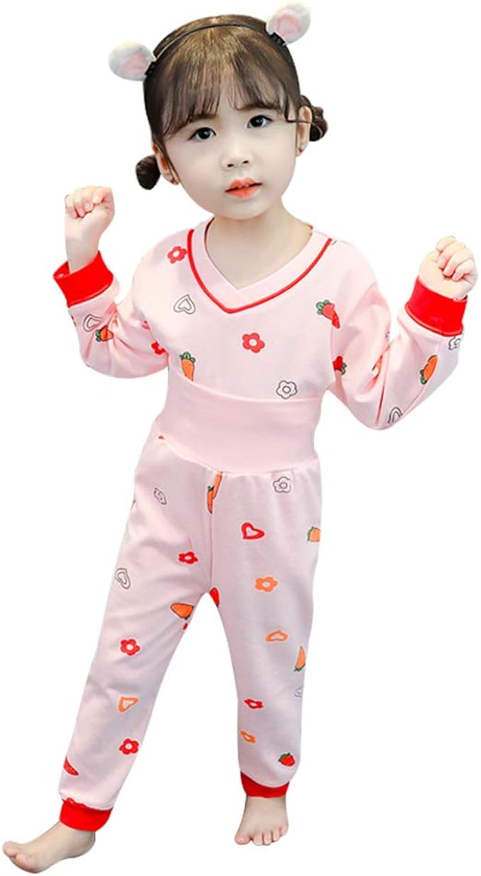 Amazon ビメイゴー Bmeigo 女の子 パジャマ 腹巻付き ベビー 部屋着 長袖 綿 前開き 寝巻き 赤ちゃん ルームウェア 男の子 寝間着 上下セット 恐竜 人参柄 春 秋 冬 ナイトウェア 男女兼用 子供服 トップス パンツ 幼児服 パジャマ 通販