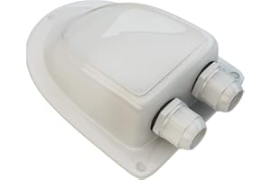 Haoguo ABS Solar Double Cable Entry Gland for All Cable Types 2mm² to 6mm² for Solar Panels on RV Camper Van Travel Trailer Boat Cabin-White