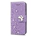 iPhone SE Case,iPhone 5S Case,iPhone 5 Case - Mavis's Diary 3D Handmade Wallet Bling Crystal Diamonds Butterfly Fashion Floral PU Leather with Hand Strap Magnetic Clasp Card Holders