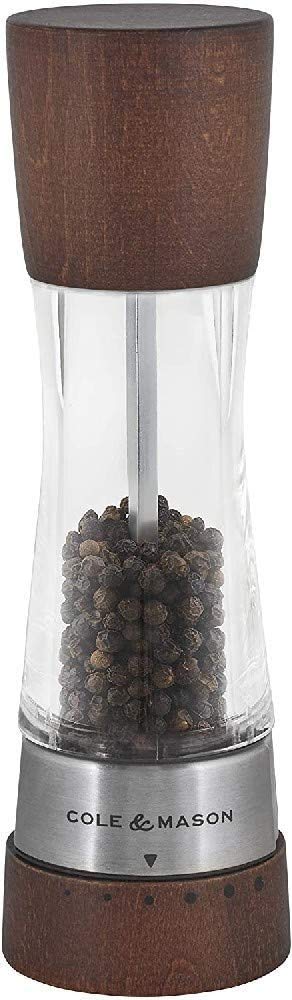 Cole & Mason H594291G Gourmet Precision Derwent Forest Pepper Mill, Wood and Acrylic, 190 mm