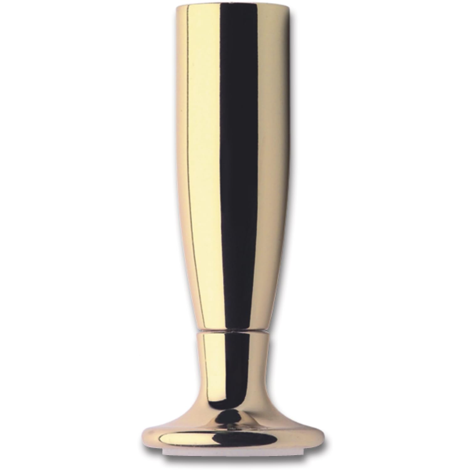 PORRO Torino Furniture Foot 10 cm Metal Table Foot with Internal Thread M22, Polished Brass