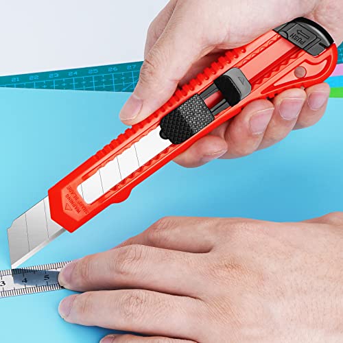 DIYSELF 14 Pack Box Cutter Retractable, Box Cutter Knife with 18mm Wide
