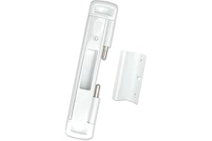 CAL DOUBLE-BOLT LOCK Double Bolt Lock for Sliding Glass Doors - Newly Patented - Advanced Technology to Keep Your Family Safe and Secure - High Security Lock - Virtually Burglar Proof (White)