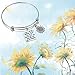 Sunflower Charm Bracelet I Want to be Like a Sunflower Floral Bangle (sunflower bracelet)