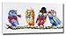 SEVEN WALL ARTS - 100% Hand Painted Oil Painting Animal Colorful Animal Painting with Stretched Frame Wall Art for Home Decor Ready to Hang (18 x 36 Inch, Colorful Owls)